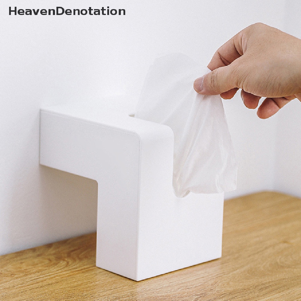 [HeavenDenotation] Nordic Sudut Kanan Desktop Serbet Kertas Tempat Penyimpanan Kotak Tissue Holder Organizer HDV