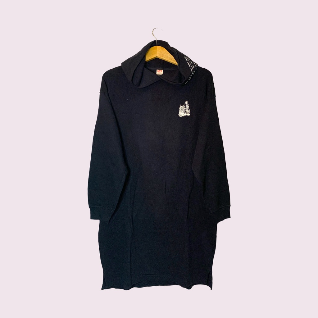 UNIQLO x Mickey Mouse Hoodie Dress Wanita Size S Preloved