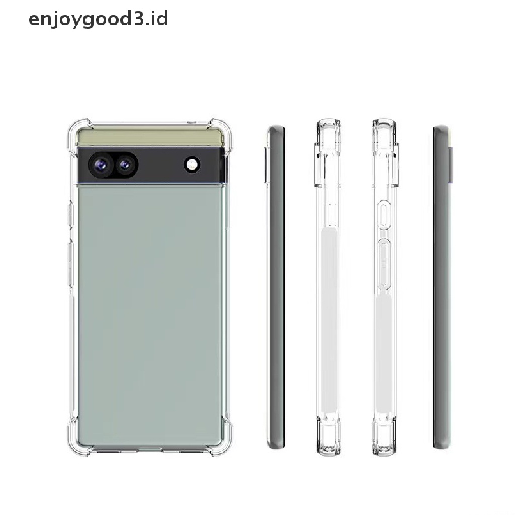 【 Rready Stock 】 For Pixel 6 7 Pro Case Transparent TPU Shock-Absorption Flexible Phone Cover （ ID ）