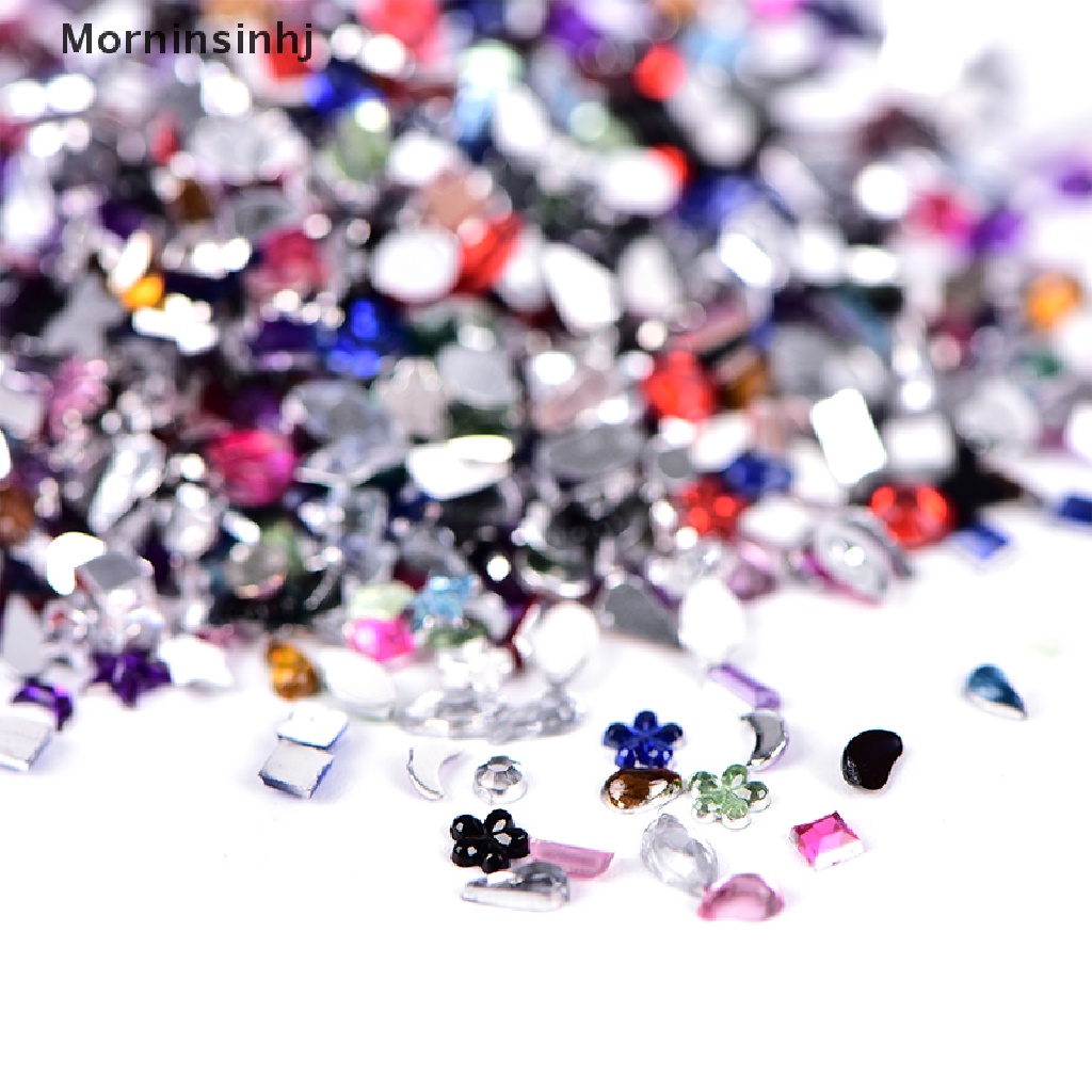 Mornin 2000pcs 3D Mix Acrylic Nail Art Tips Kuku Berlian Imitasi Wanita DIY Manicure Tools id