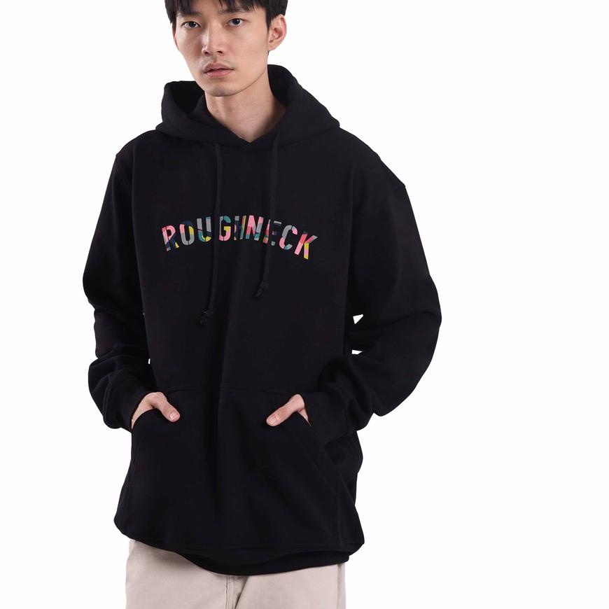 GROSIR  Roughneck H264 Sig Color Chalk Black Hoodie serbuuu 