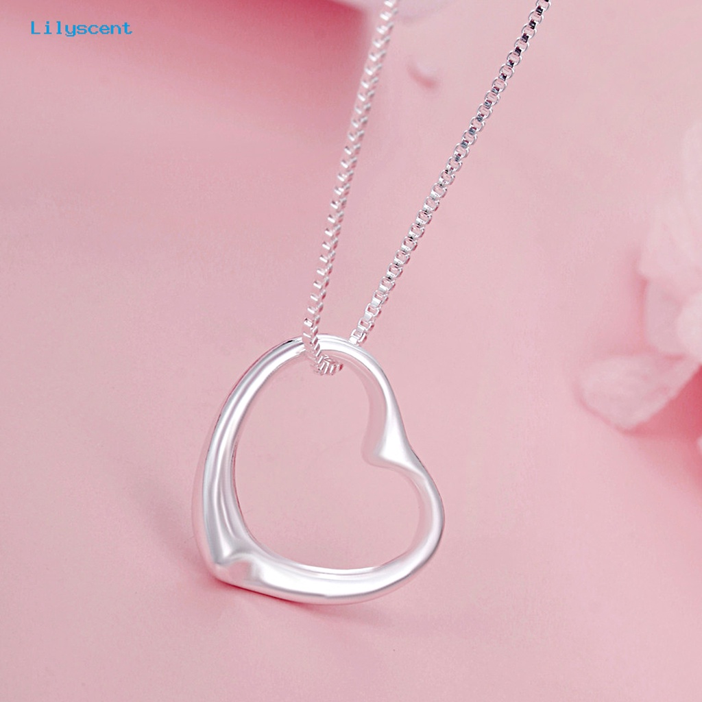 [LS] Fashion Kalung Berbentuk Hati Liontin Berongga-out Geometris925 Perak Electroplating Kepribadian Dekorasi Aksesori Kreativitas Jantung Perhiasan Lady Necklace Untuk Perjamuan