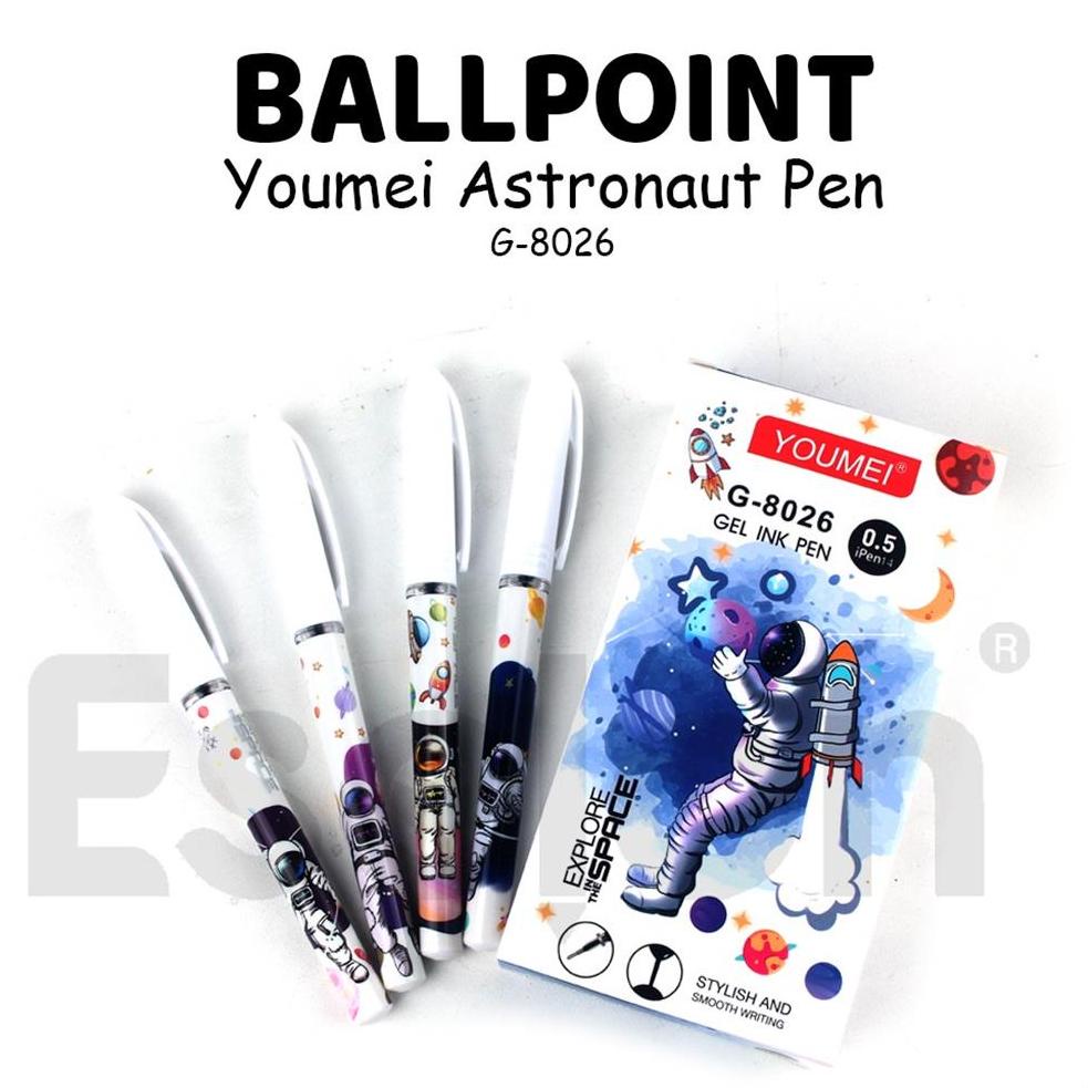 

O86 12pcs Pulpen Gel Astronaut Youmei G8026 /1pack Pulpen Gel Fancy TREND KEKINIAN げ