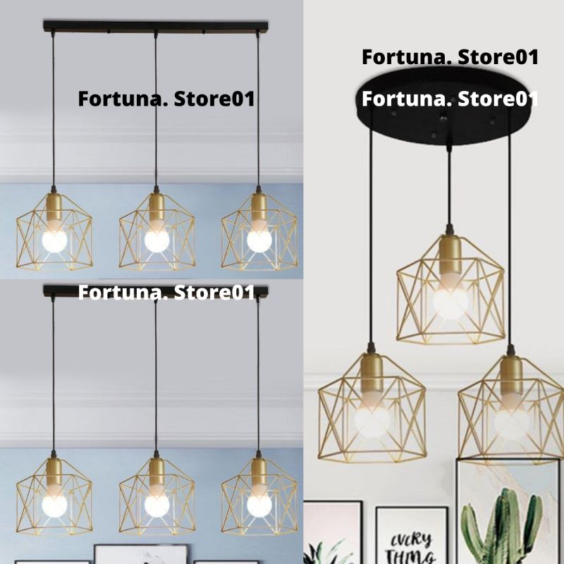 Lampu hias gantung minimalis hiasan lampu ruang tamu modern