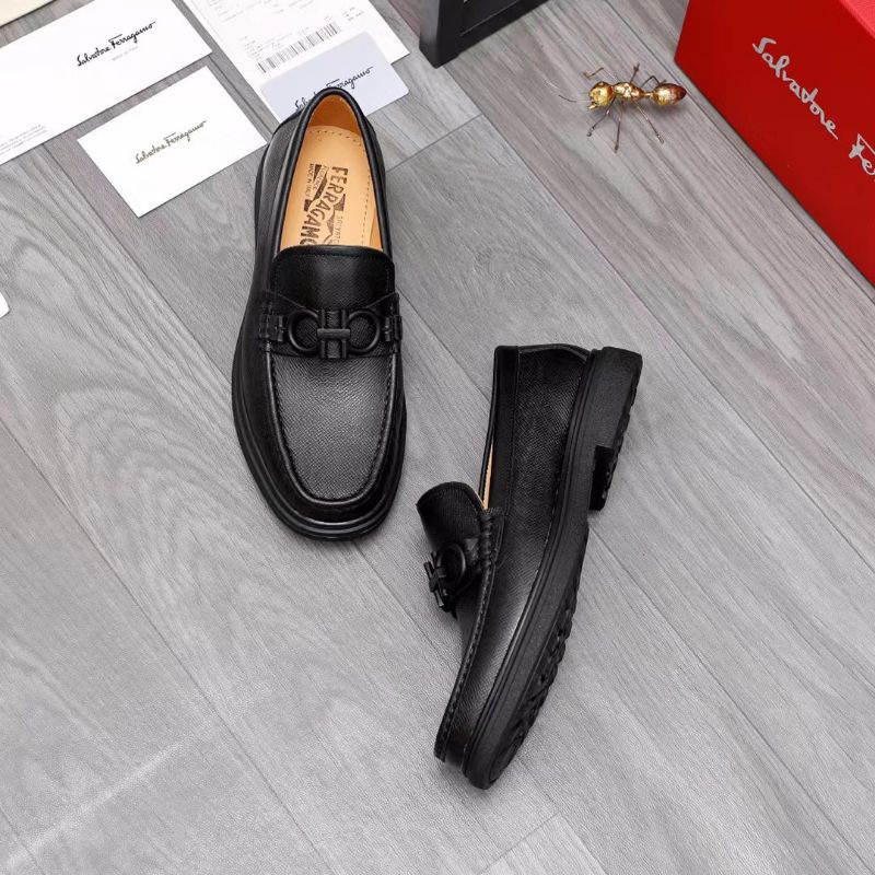 sepatu pantofel cowok frgamo sepatu pria slip on men shoes mirror p1shoes hitam top oxford