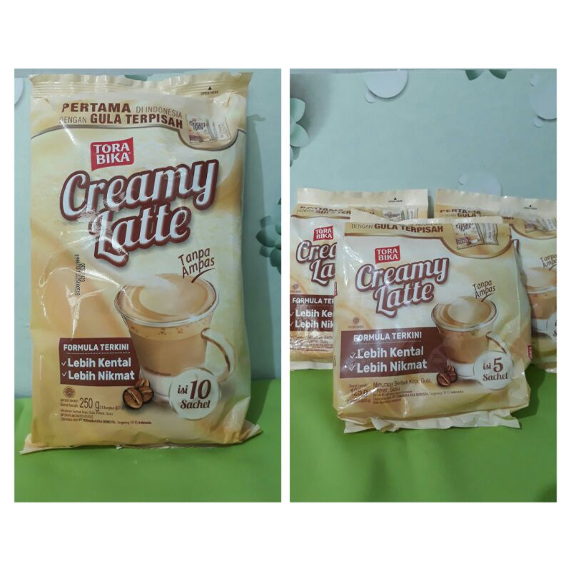 

Torabika Creamy Latte Gula Terpisah 25g kemasan isi 10 dan Kemasan isi 5