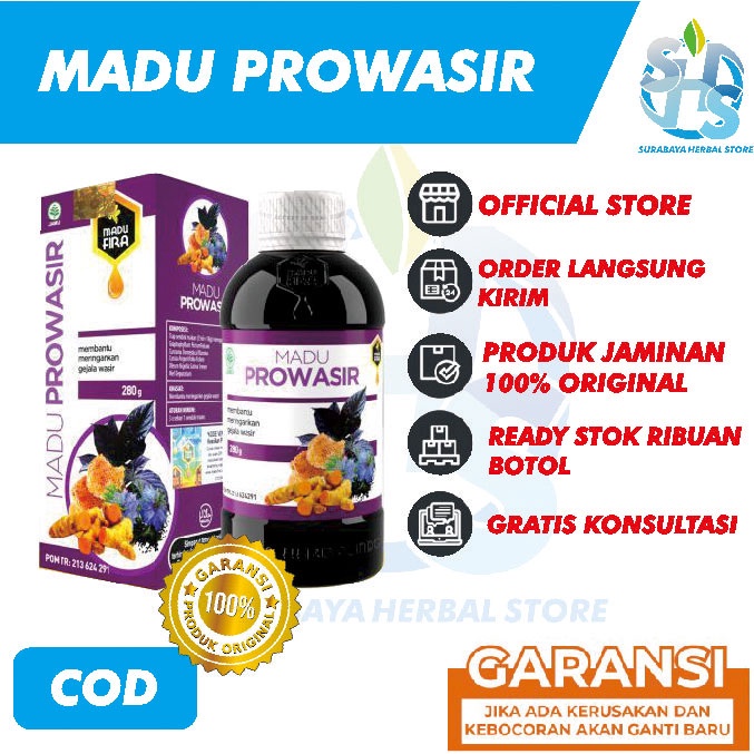 Madu PROWASIR Asli Obat Herbal Ambeien Wasir Ambeyen Luar Dalam Ampuh - PRO WASIR