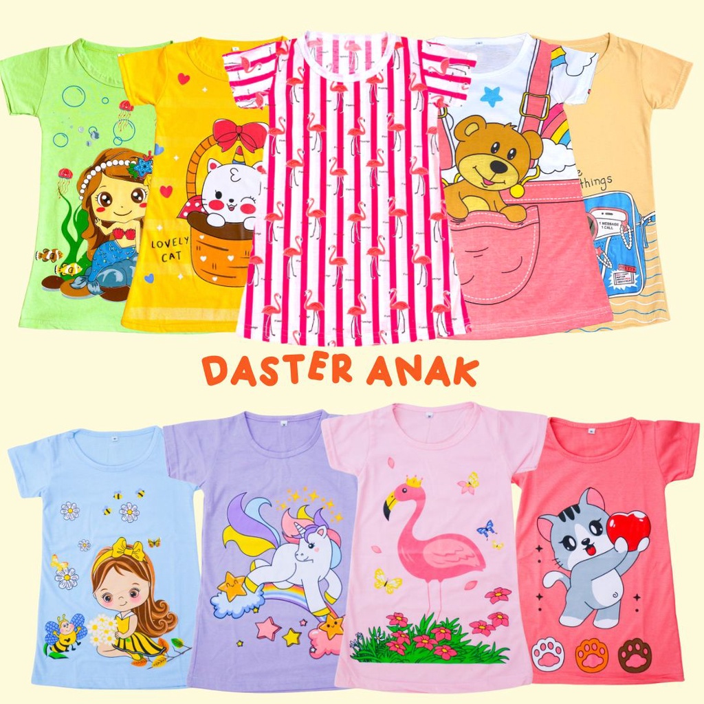 BabynKids - Dress anak perempuan / daster anak perempuan / Daster anak motif gambar / dress harian anak