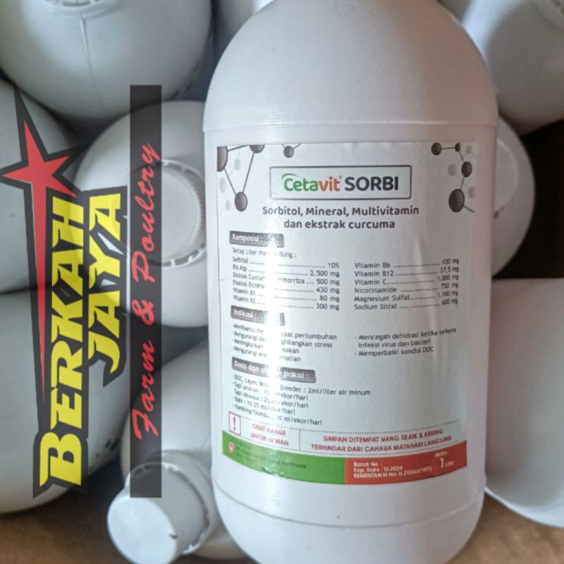 SORBITOL Cetavit SORBI 1L vitamin ayam hewan