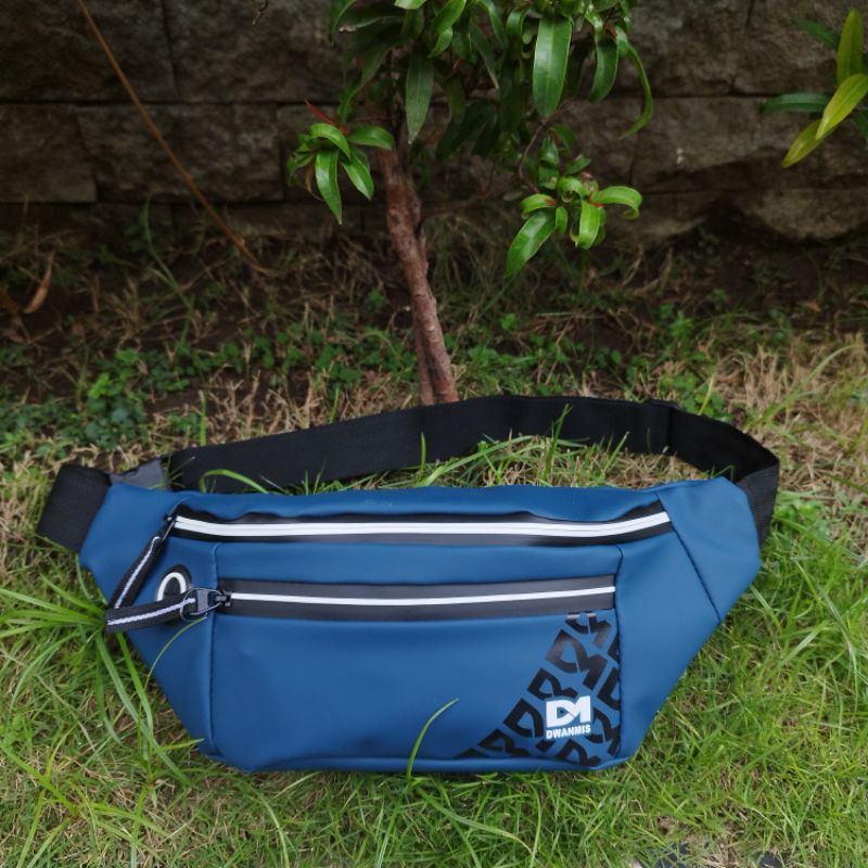 Waistbag Pria Original Merk DM Premium | Tas Selempang Pria Premium Bahan Waterproof