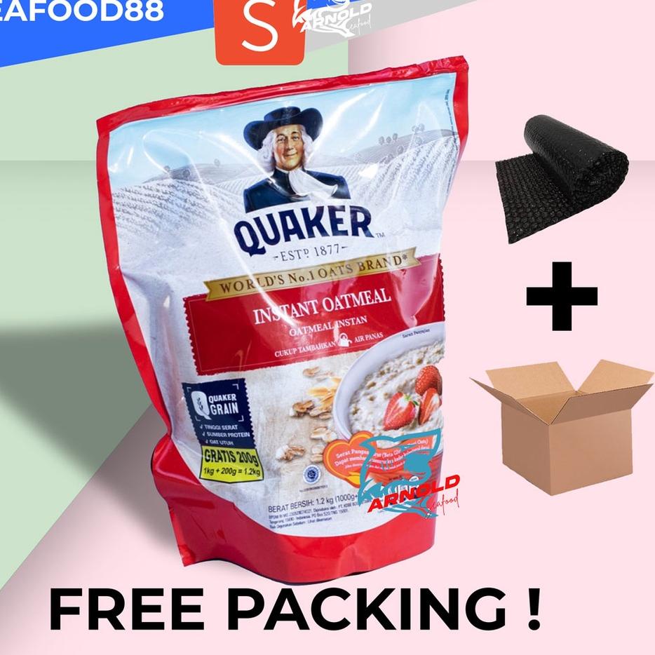 

♟ Quaker Instant Oatmeal 1,2 kg / Oats Cereal 1200 gr ❁