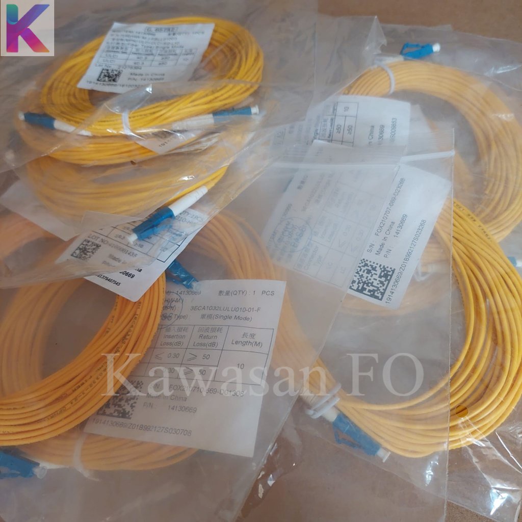 Kabel Patchord / Patchcord LC- LC 10 Meter 2mm Simplex Pabrikan