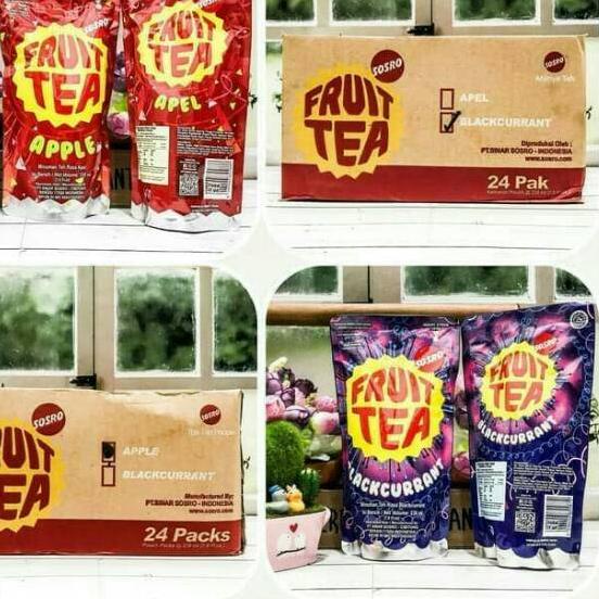 

Discount ⭐ Promo minuman Fruit Tea Blackcurrent dan apple pouch isi 24 minuman kemasan murah