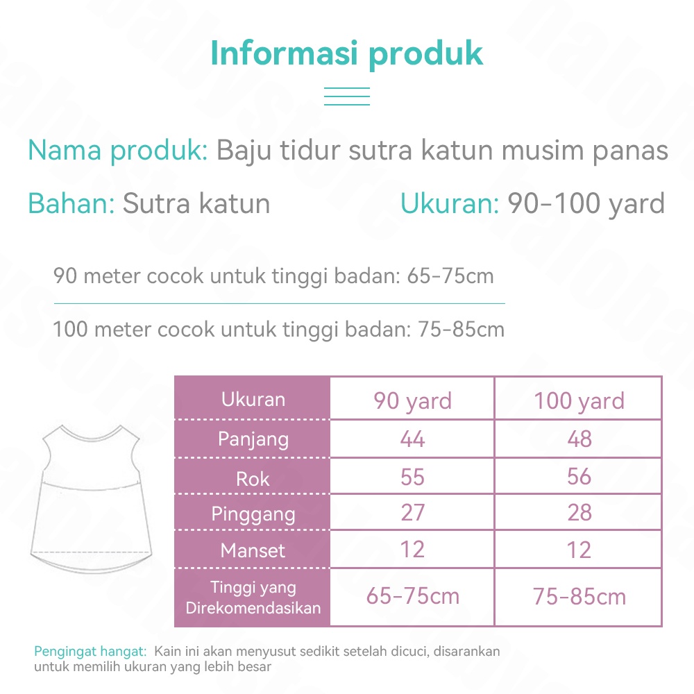 Halobaby Daster Anak /Dress Panjang Anak Balita/Baju Dress Anak Cantik Daster Dress 1-6 Tahun