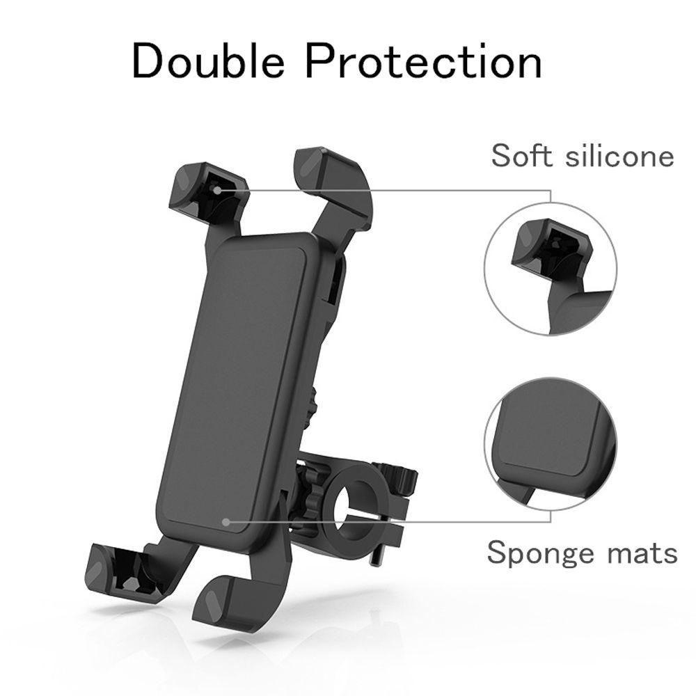 Agustina Dudukan Stang Holder Aksesoris Motor Sepeda Phone Support Rotasi360Anti Goyang Sepeda Phone Holder