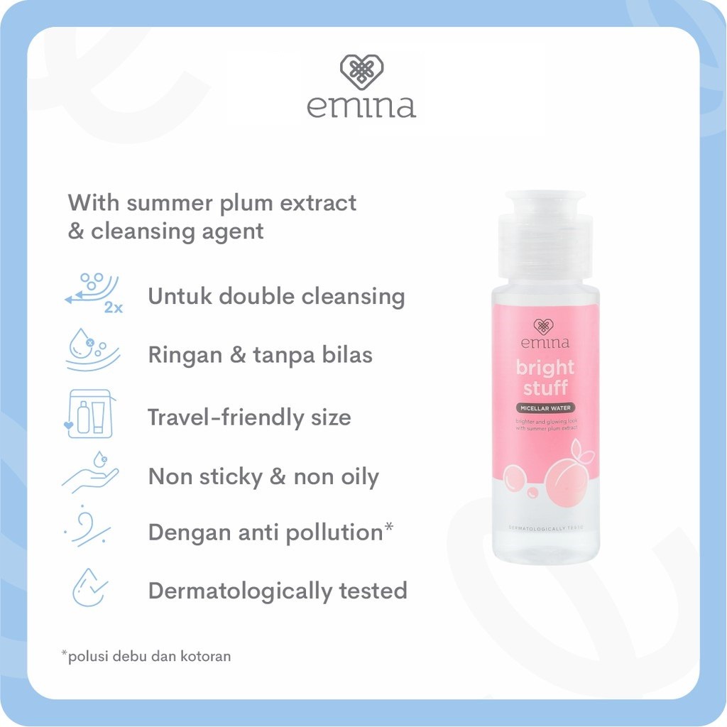 EMINA Bright Stuff Micellar Water 50ml - Amaze_Kosmetik