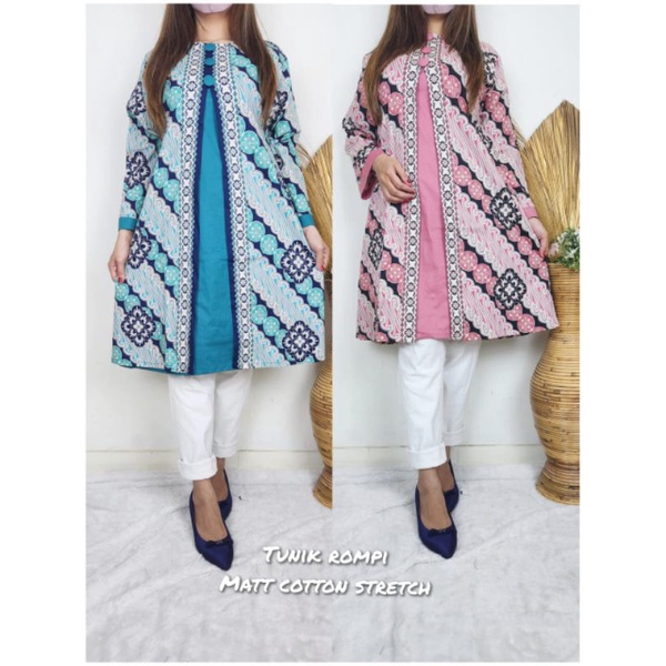 TUNIK HARGA MURAH/TUNIK ROMPI/TUNIK BATIK/TUNIK ROMPI BATIK/TUNIK BATIK KERJA/TUNIK KERJA MOTIF BATI