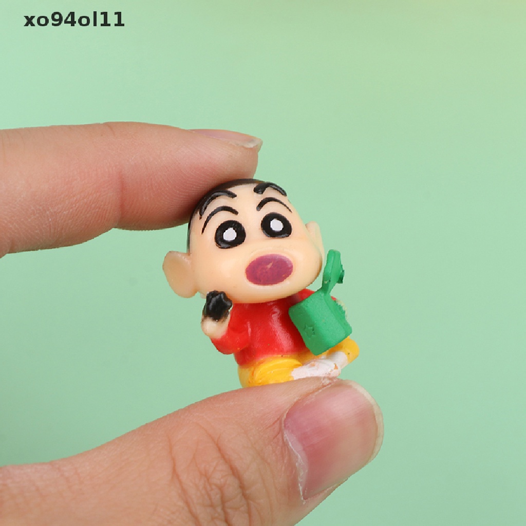 Xo 8Pcs Crayon Shin-Chan Boneka Tokoh Anime Model Desktop Lucu Hiasan Mobil Dekorasi Rumah Mainan Anak Rumah Boneka Boneka Mikro Landscape Ornamen Dekorasi Kue Insert OL