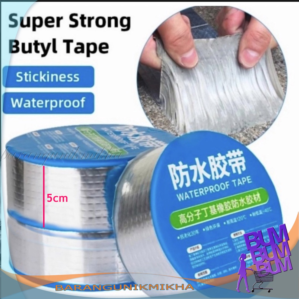 LAKBAN ALUMINIUM FOIL BUTYL Waterproof 5m Anti Bocor | Anti Air - BUM