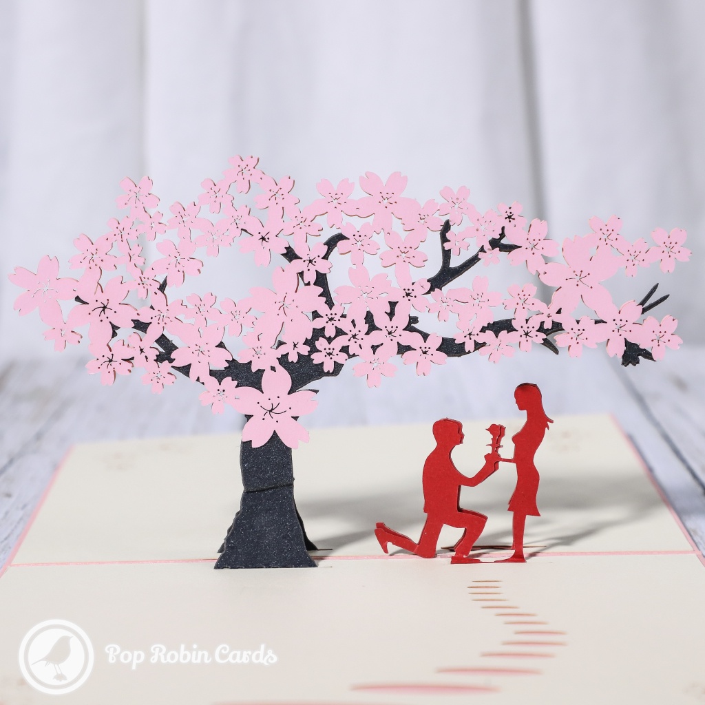 Pop Up Card Couple - Kartu Ucapan Anniversary - Greeting Card Wedding