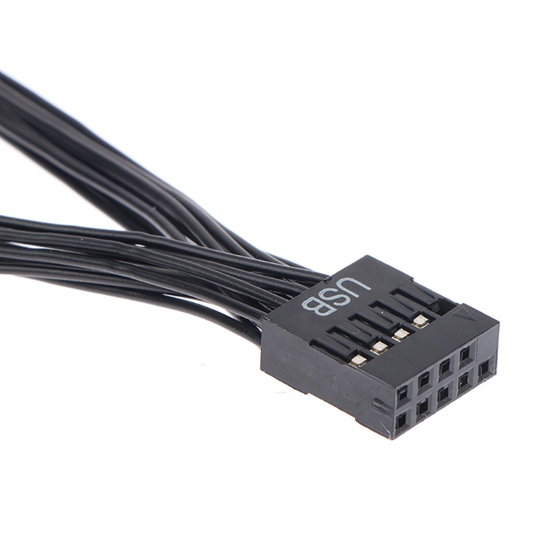 Btsg 1PC 9Pin Motherboard Komputer Kabel Ekstensi USB 1female To 2 Male Y Splitter