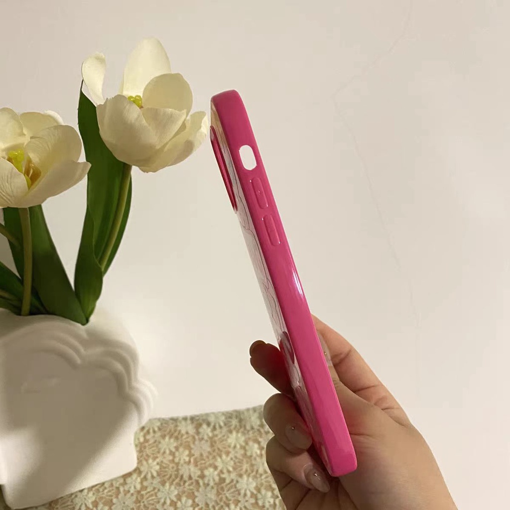 IPHONE Ins Pola Beruang Cocok Untuk Iphone14 14pro 14plus 13 13mini 13pro 13prm iPhone12 7Plus 8Plus Xr XS 13 12mini Pro Max Empat Sudut Casing Ponsel Tahan Guncangan