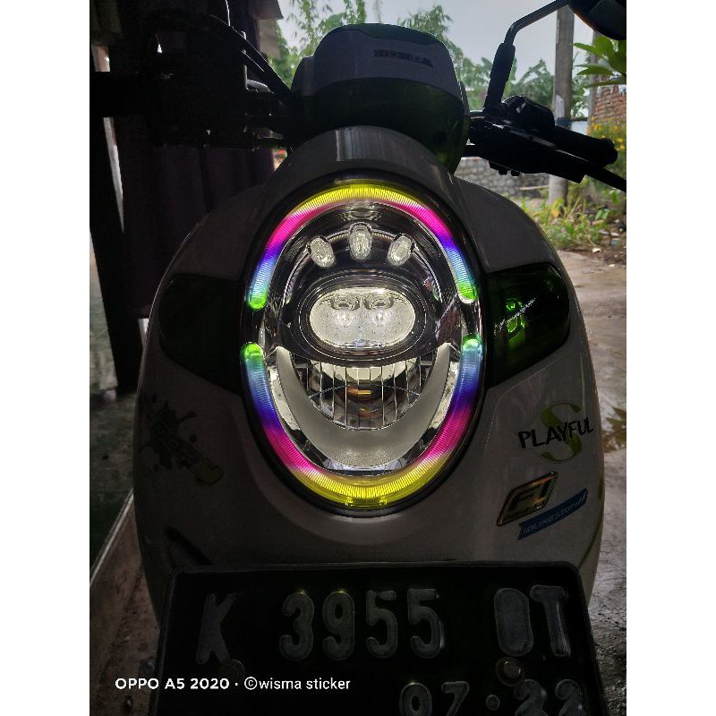 Stiker Alis Scoopy / Stiker Alis Scoopy RGB / Stiker Lampu Scoopy Pelangi
