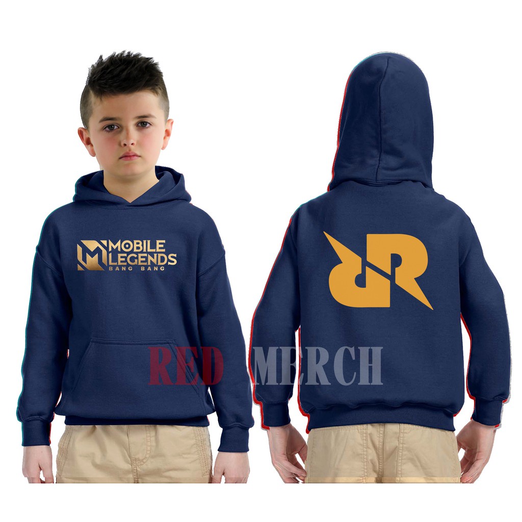 jaket hoodie anak ml mobile legends team rrq hoshi - Red Merch