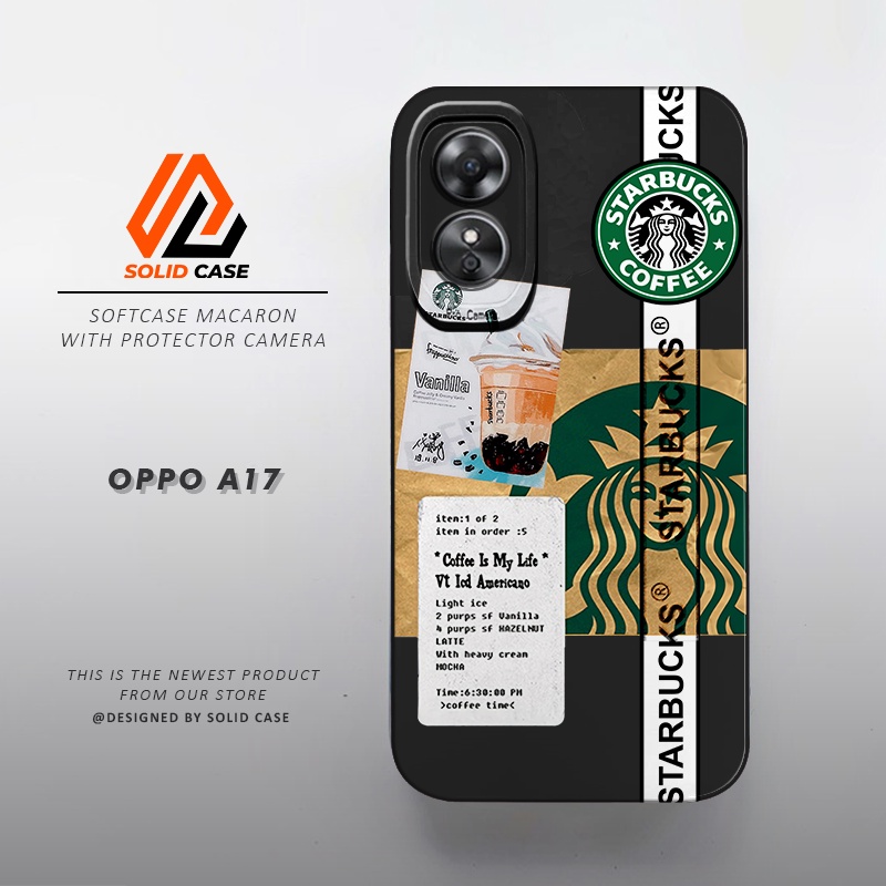 Case Oppo A17 - Casing Oppo A17 [Starbucks] Solid Case HP Terbaru 2023 - Softcase Pro Camera - Case 