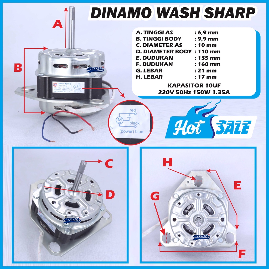 DINAMO WASH MESIN CUCI SHARP | MURAH BERKUALITAS DINAMO PENCUCI MESIN CUCI SHARP | DINAMO PEMBILAS MESIN CUCI SHARP - ARKEMA