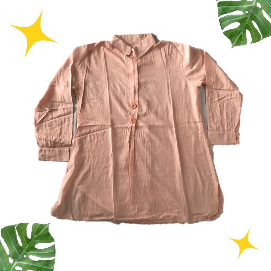 [PRELOVED] Baju Atasan Kemeja Wanita Warna Peach