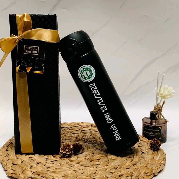 Tumbler Custom Hard Box Free Desain Logo Perusahan Nama Satuan Ukuran 500ML