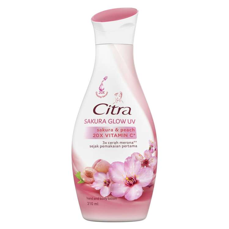 Citra Hand and Body Lotion Sakura Glow UV 210ml Twinpack