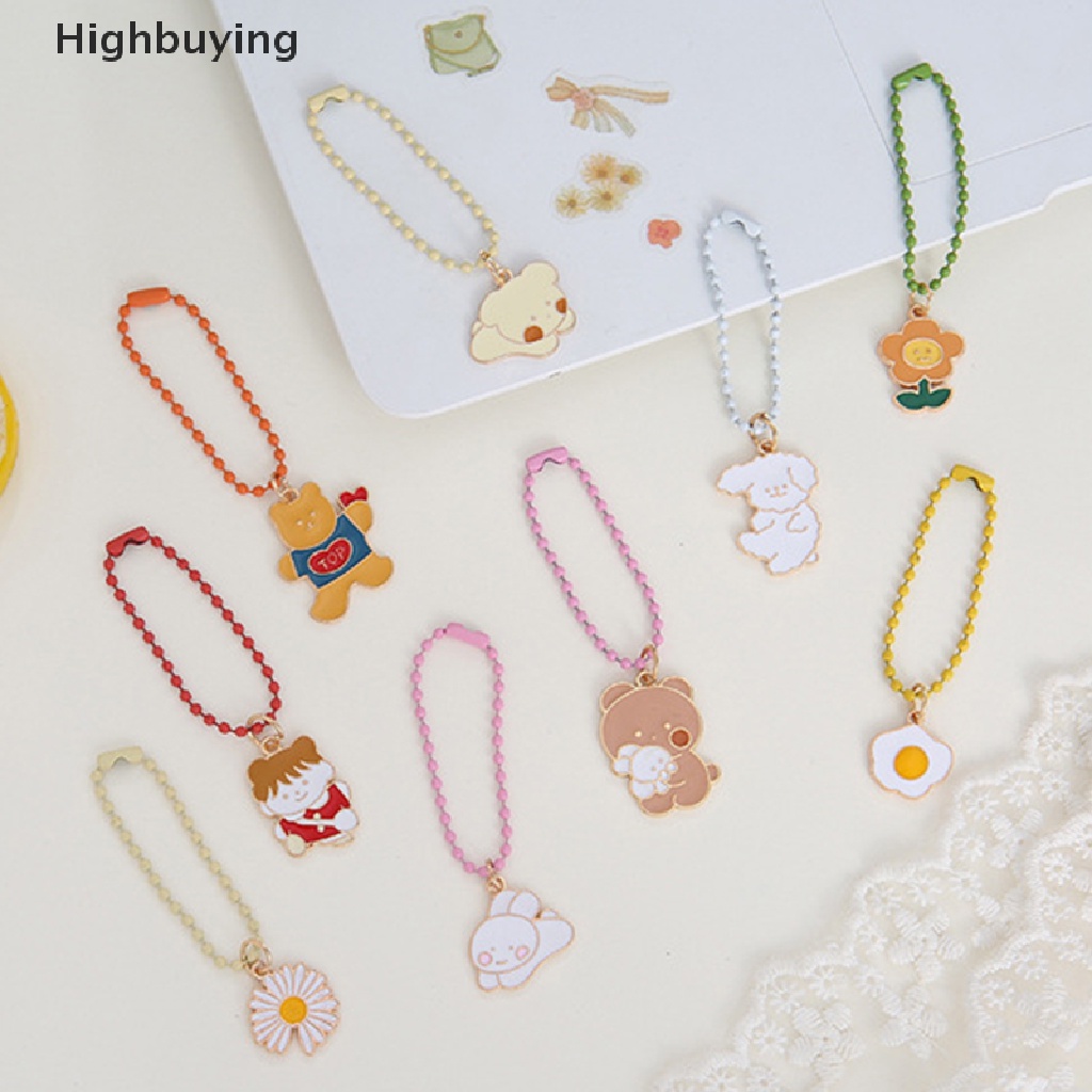Hbid Kartun Gantungan Kunci Logam Indah Lucu Tas Ornamen Siswa Segar Kunci Cincin Liontin Gadis Gantungan Kunci Aksesoris Kawaii Keychain Glory