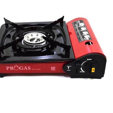 ✿ Kompor Portable Kompor Gas Portable PROGAS 2in1 SNI Original bisa gas kaleng dan gas tabung ❃