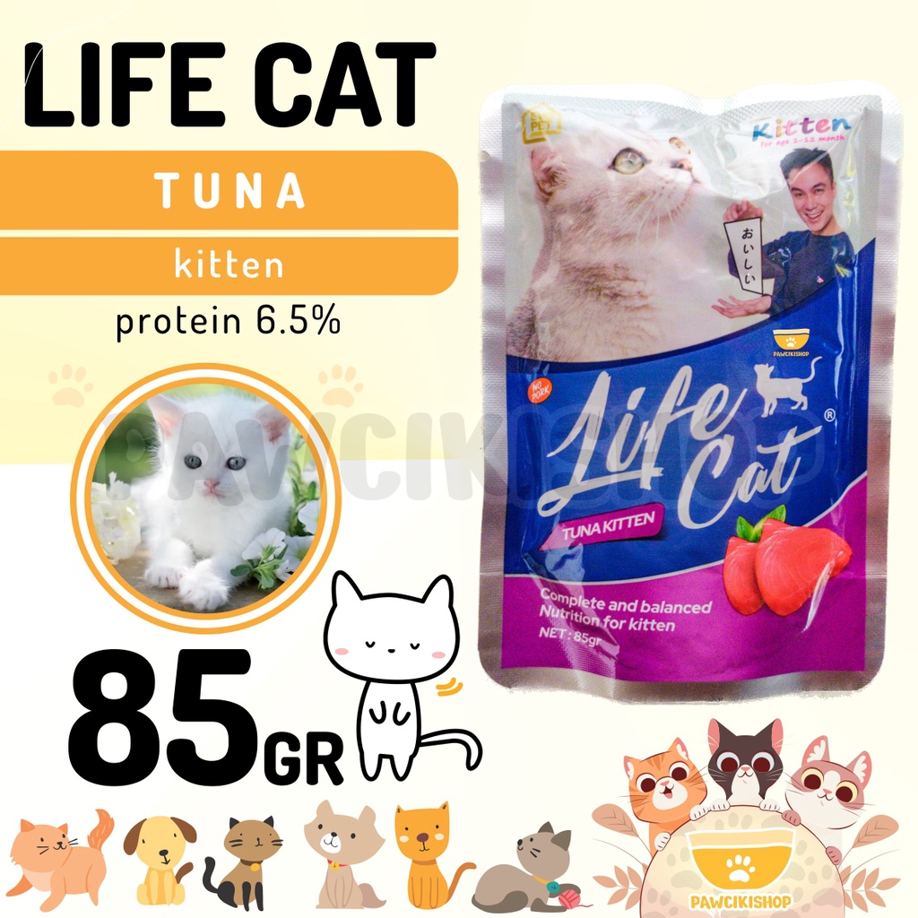 PAWCIKISHOP - LIFE CAT POUCH KITTEN TUNA / life cat / life cat pouch / life cat kitten / life cat we