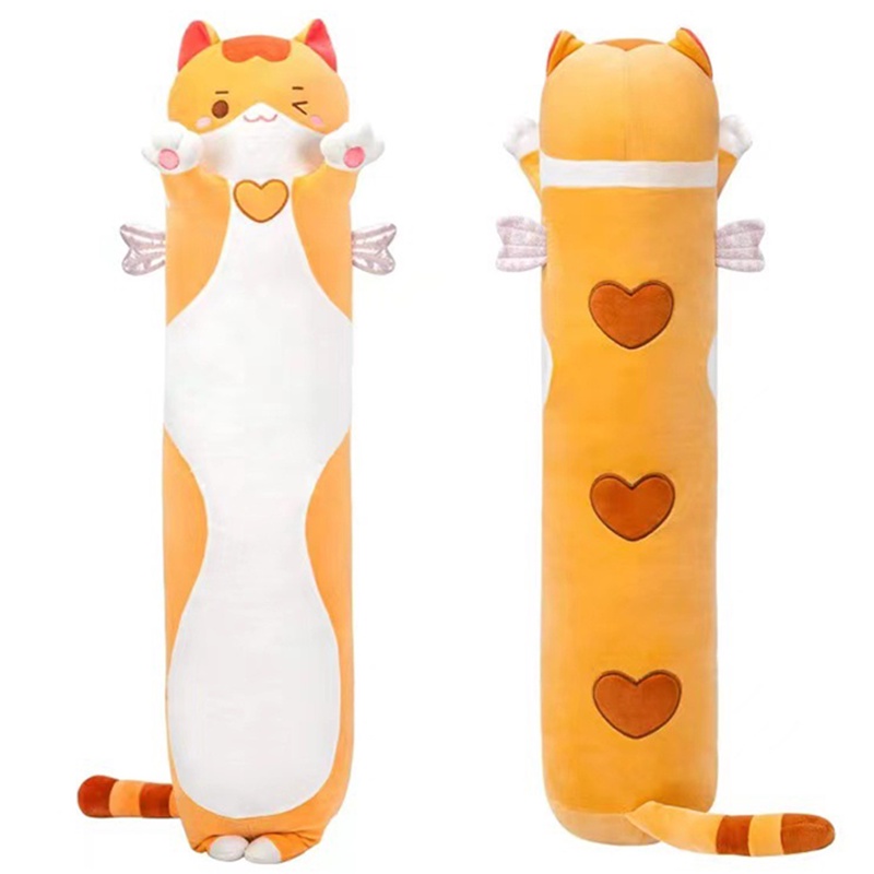 50cm Cute Mewaii Long Cat Pillows Plush Toys Stuffed Animals Dolls Kitty Kids Xmas Gifts
