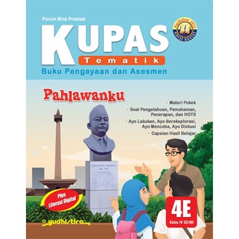 NEW Buku KUPAS Tematik 4E kelas 4 sd/mi Pahlawanku revisi K13 Yudhistira