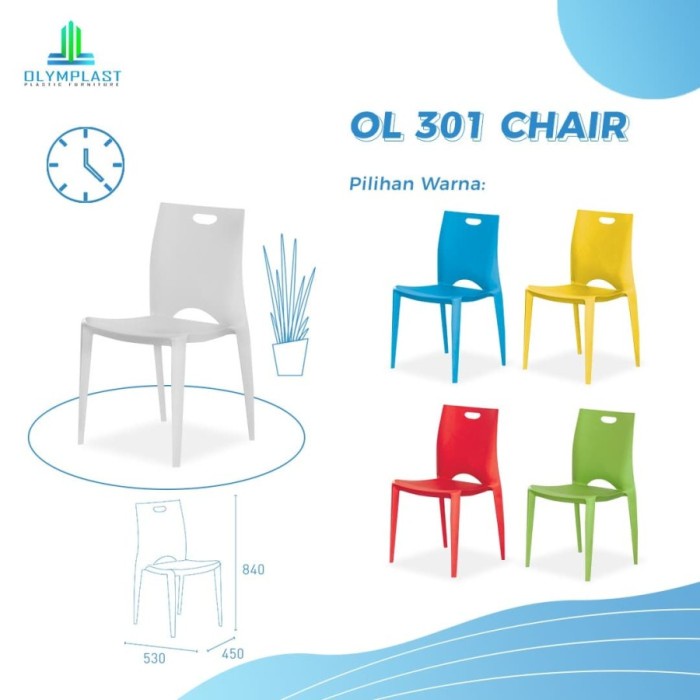 Terlaris Olymplast Ol 301 Kursi Bangku Makan Sender Plastik Cafe Resto Santai