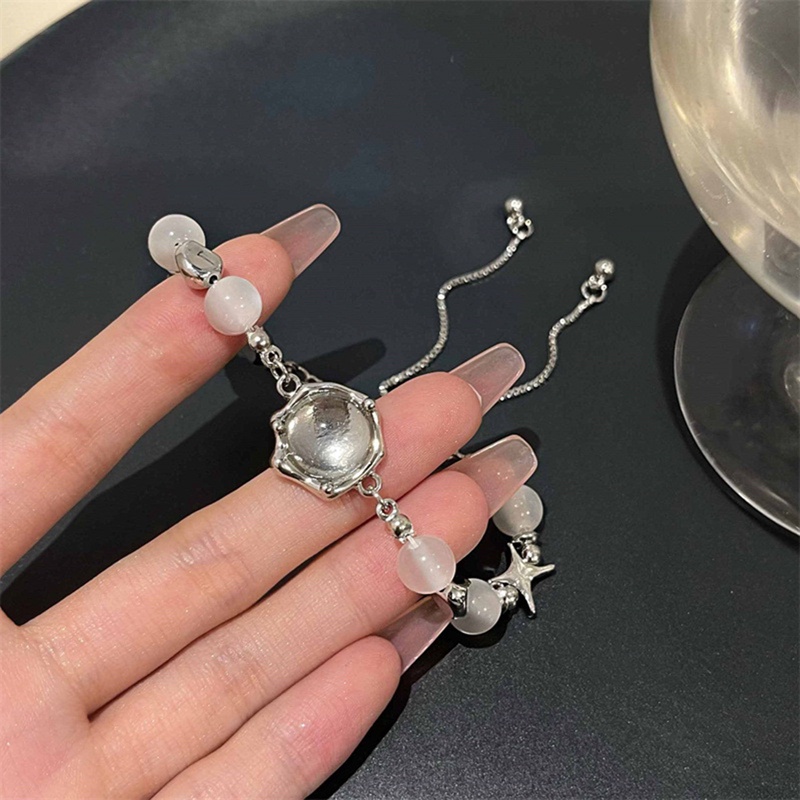 Gelang Pesona Bintang Berujung Empat Awan Kilat Hip Hop Hantu Smiley Beads Bracelets Untuk Wanita Pria Perhiasan Tangan