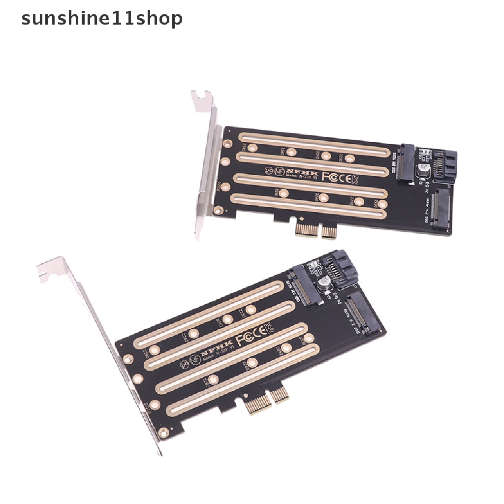 Sho 1pc NVMe M.2 SSD To PCIe 3.0 4.0 x4, SATA M.2 SSD To SATA Adaptor dual purpose N