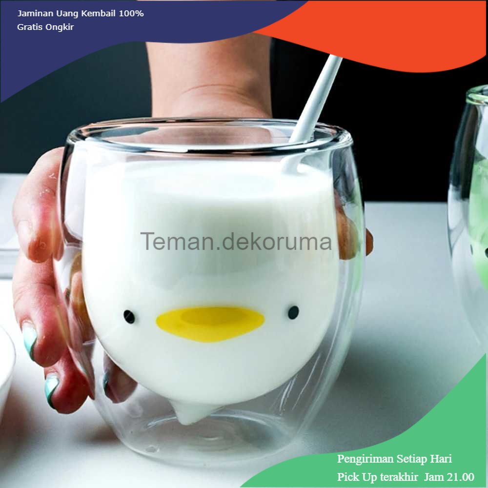 TD - GLS LETUZI Cangkir Kopi Anti Panas Doublewall Glass 250ml