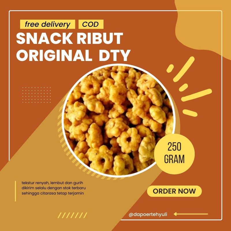 

Snack Ribut Original DTY | Snack Kiloan | Snack Murah - 250 gram