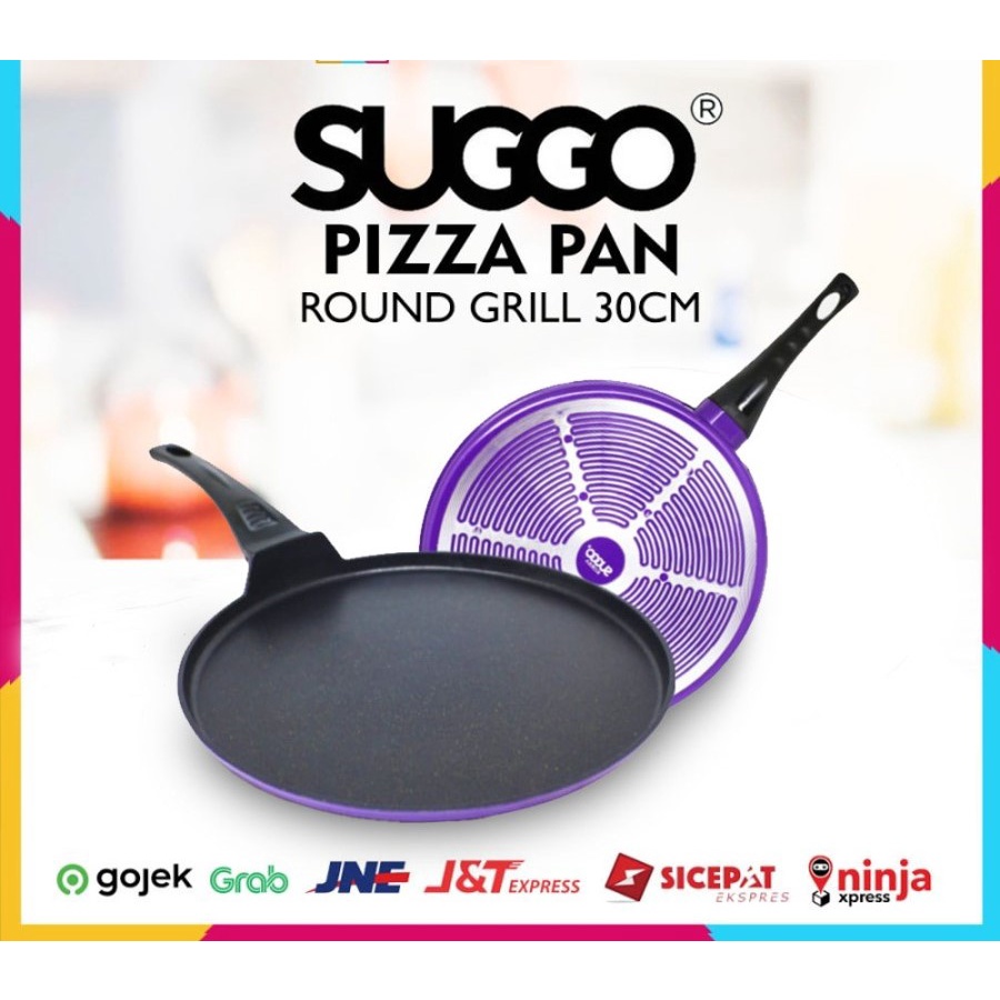 [COD] NEW Round Grill Pan SUGGO 30 Cm Grillpan Panci Crepes Pizza Suggo Pizza Pan 30cm