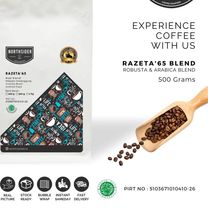 

۝ BIJI KOPI SUSU RAZETA'65 BLEND ROBUSTA-ARABIKA - 500GR NORTHSIDER COFFEE ۞