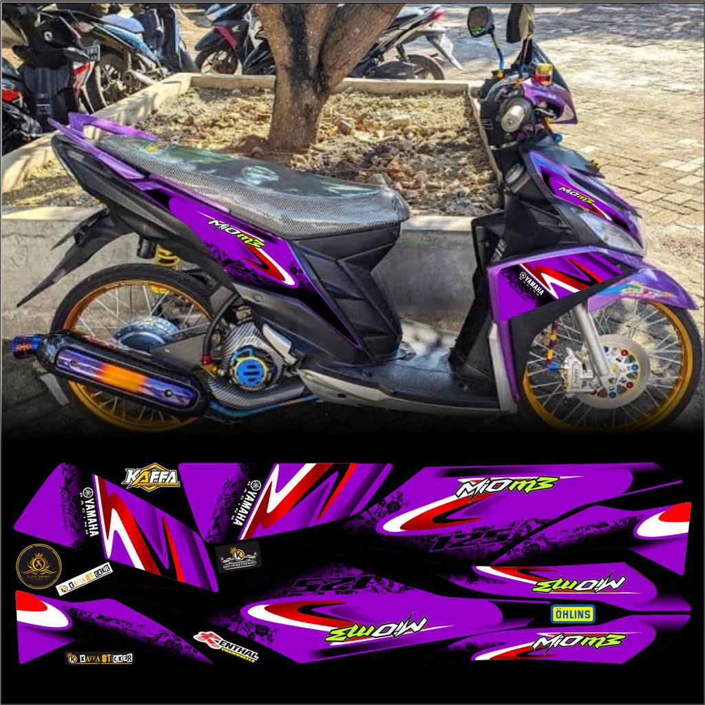 striping MIO M3 - STICKER MIO M3 LIST VARIASI RACING STIKER LIST VARIASI UNGU STYLE