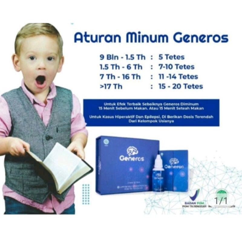 GENEROS Vitamin anak pintar