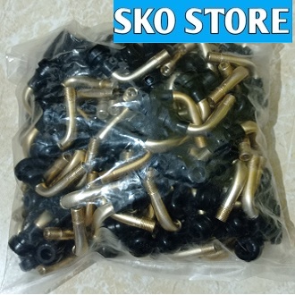 Pentil Tubles Karet Bengkok /Pentil Tubeless Karet Bengkok Tutup Plastik 1 Pcs/Biji Pvr70 PVR50