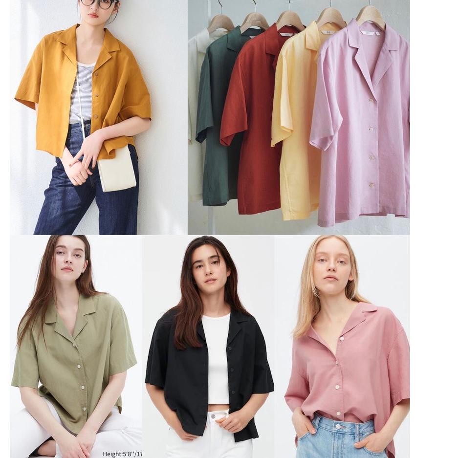 ❅ Uniqlo Linen Blend Shirt ❁