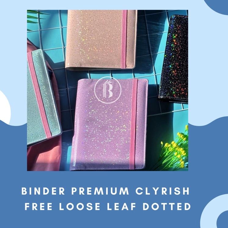 

Diskon Termurah Bindermu READY Binder Premium Clyrish GRATIS KERTAS 20ring A5 dan 26ring B5 Notebook Glitter Hologram Pastel